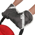 Муфта для коляски BAMBOLA шерстяной мех, плащевка и кнопки шоколад