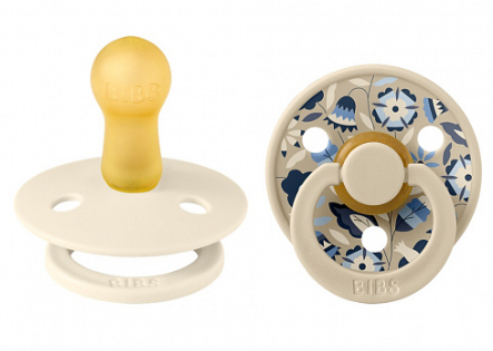 Фотография товара Набор пустышек латексных BIBS Liberty Colour, 2 шт. - Bobo - Ivory Mix, 6+ мес.