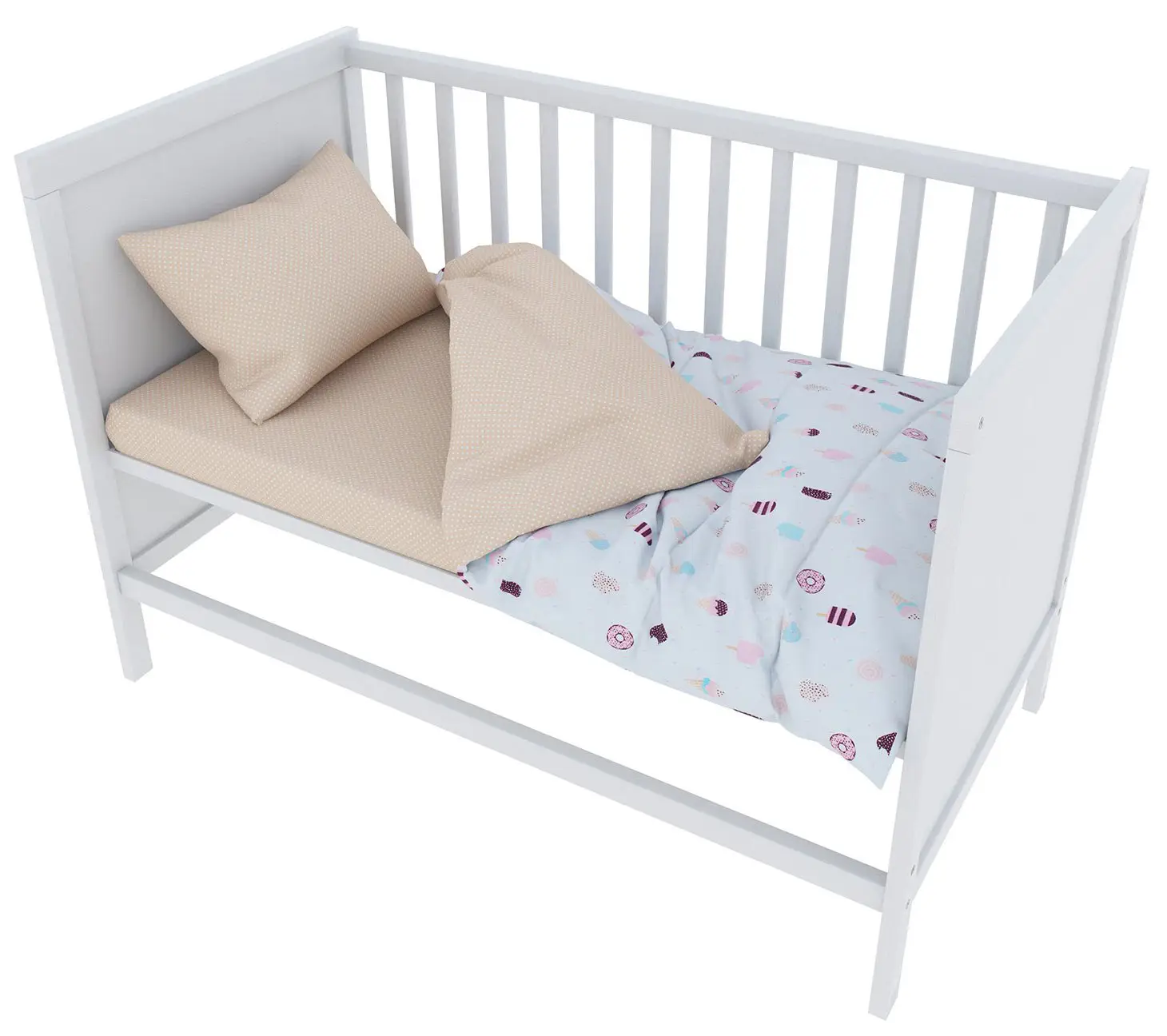 Комплект в кроватку 3 предмета AmaroBaby Baby Boom Эскимо, белый