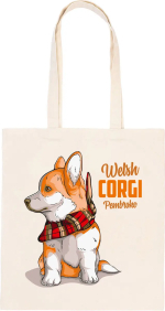 Фотография товара Раскраска на сумке Шотландский корги Фрея, 40х35 см