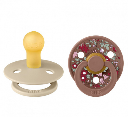 Фотография товара Набор пустышек латексных BIBS Liberty Colour, 2 шт. - Chamomile Lawn - Woodchuck Mix, 0+ мес.