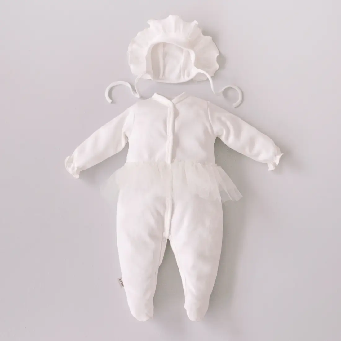 Комбинезон слип с чепчиком KiDi Феечка молочный 50-56 см