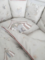 Фотография товара Набор Волшебный сон Lappetti для овальной и круглой кроватки, 6 предметов, серый, арт. 6127/5