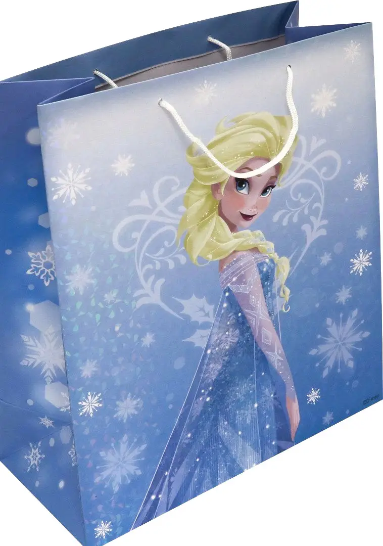 Бумажный пакет Зимняя красота с радужным голографическим тиснением для сувенирной продукции , с лами