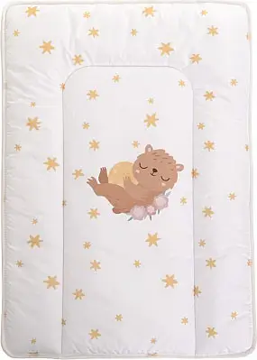 Матрац для пеленания BamBola люкс лама на белом 70х50 см