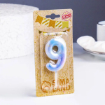 Свеча Страна Карнавалия в торт на шпажке Звездопад цифра 9, 5,5 см