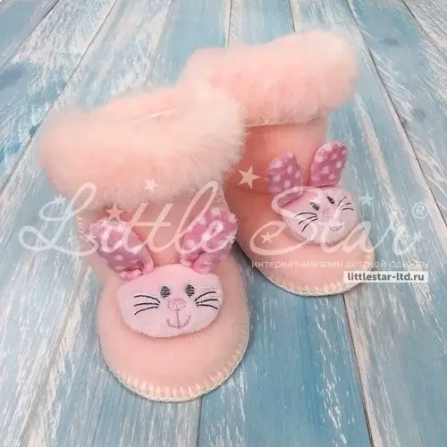 Сапожки-угги Little Star Зайка плюшевый розовый 10