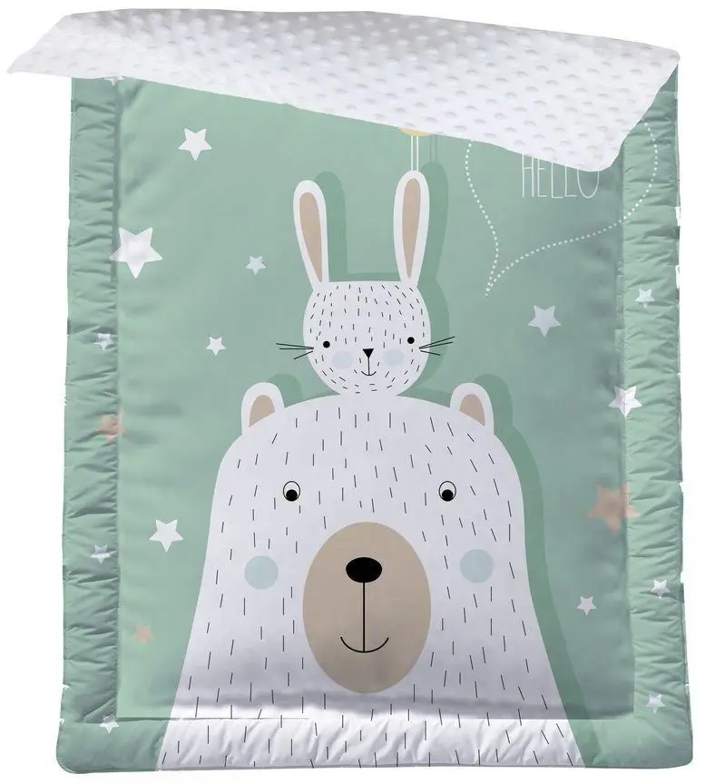 Плед AmaroBaby Exclusive Creative Collection Hello Friends (95х85 см)  хлопок/minky, сатин