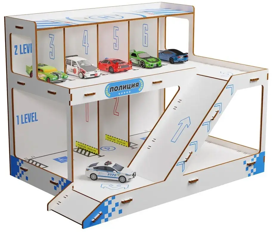Конструктор Паркинг, деревянный, ПК Лидер, арт.22522