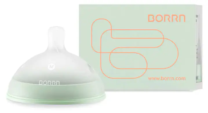 Силиконовая сменная соска для бутылочки для кормления BORRN с быстрым потоком, зеленая 6 месяцев+