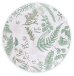Фотография товара Простыня на резинке AmaroBaby Exclusive Soft Collection Папоротники, круглая 75х75х12 см