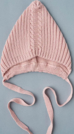 Фотография товара Чепчик вязаный "Гномик, Ниточки Клубочки", р. 40 см, цвет розовый пудровый