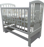 Фотография товара Кроватка Incanto Hugge универсальный маятник, б/ящ, а/стен, цвет белый