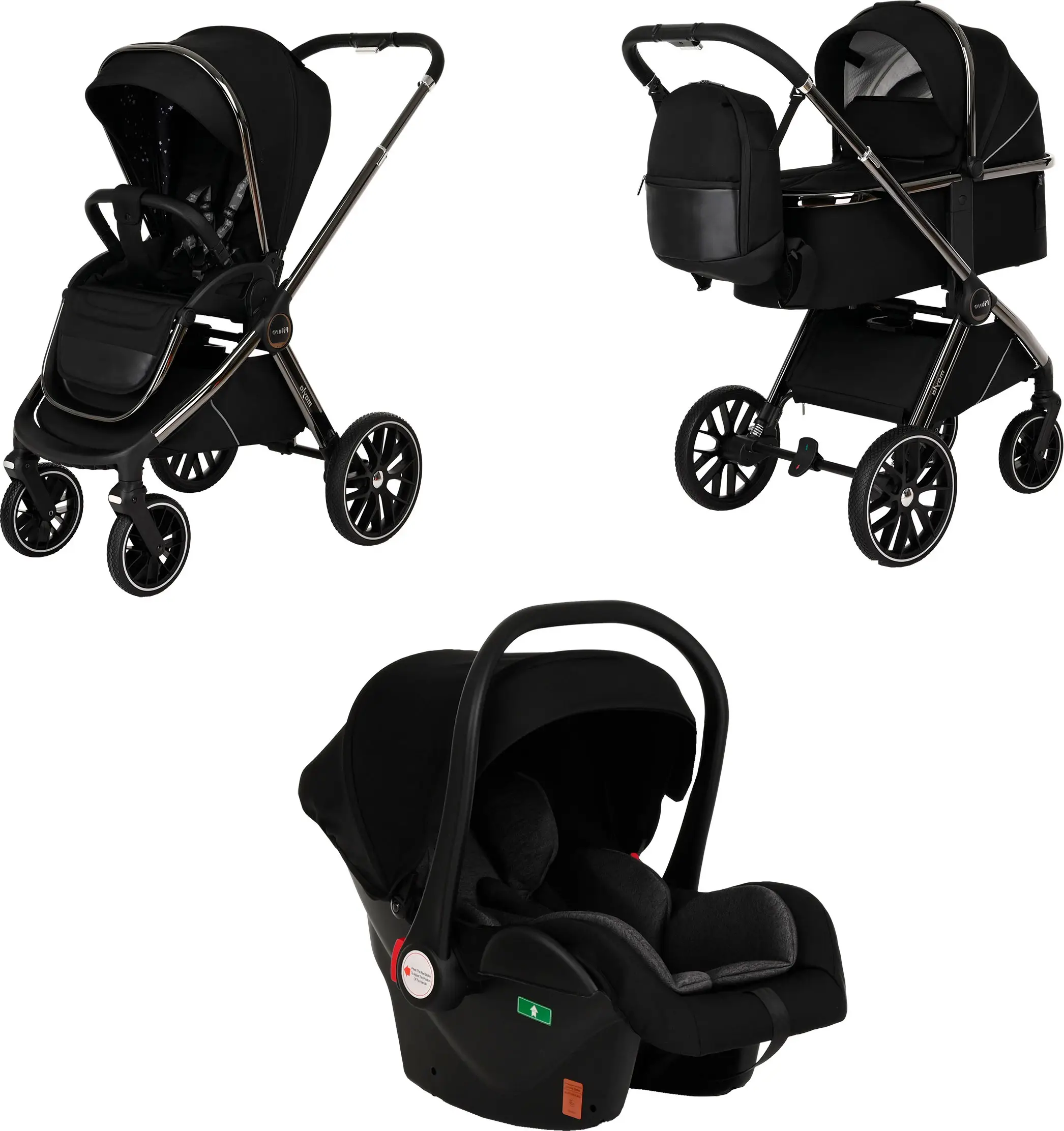 Коляска Pituso Mayla 3 в 1 Black