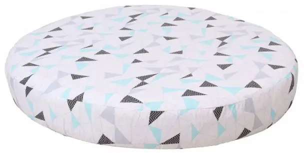 Простыня AmaroBaby Exclusive Soft Collection Треугольники на резинке круглая 75х75х12 см