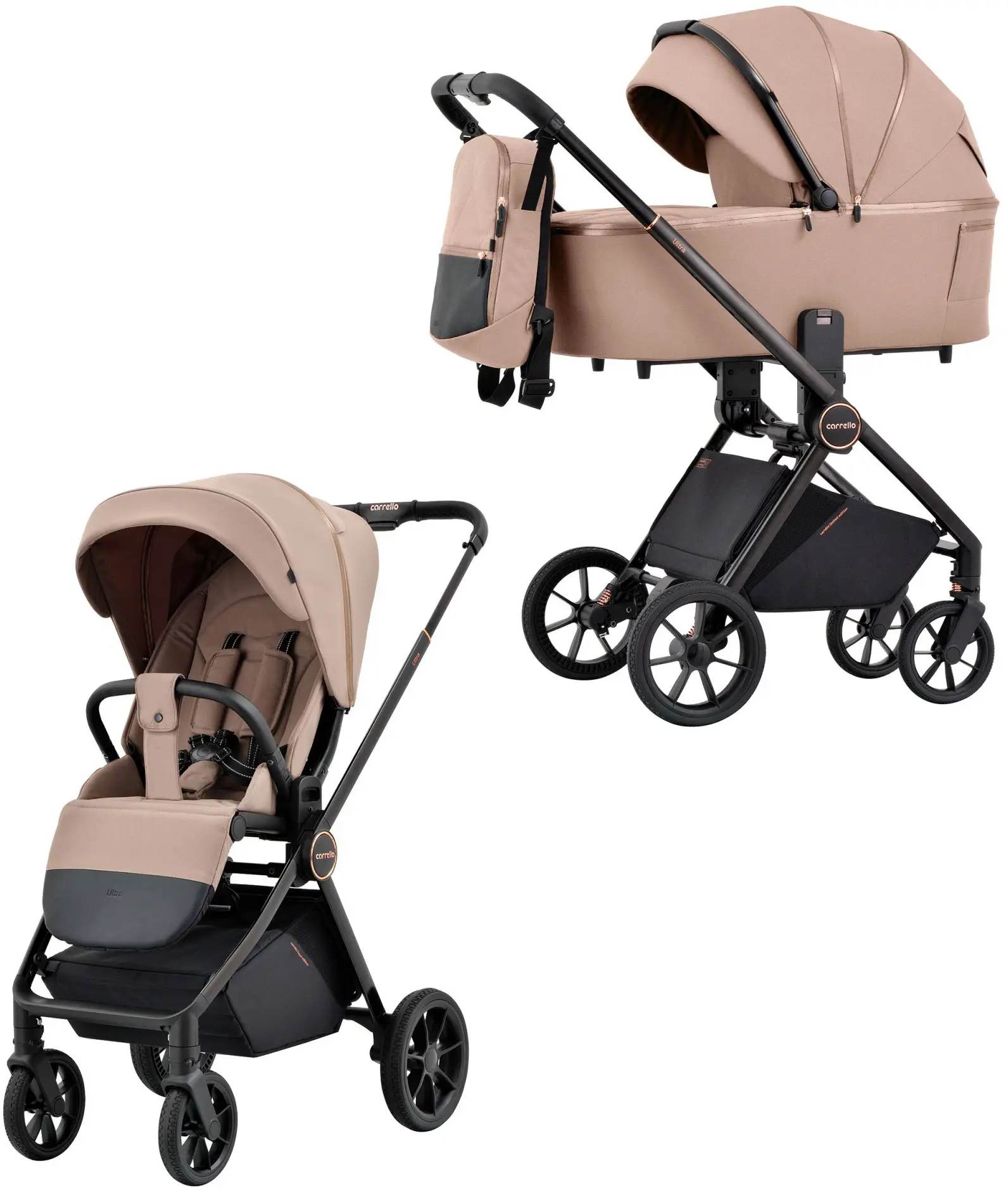 Коляска 2 в 1 Carrello Ultra, Antique Beige, арт. CRL-6525