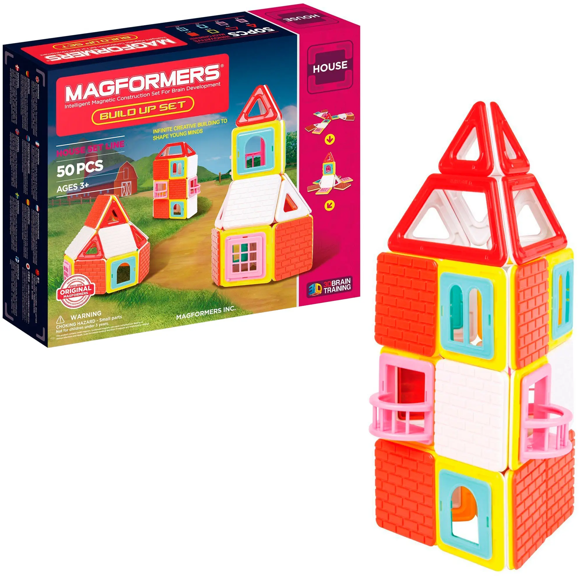Магнитный конструктор Magformers 705003 Build Up set 50 деталей