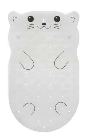 Фотография товара Коврик резиновый для ванны антискользящий 76x45см, «Кот», с отверстиями