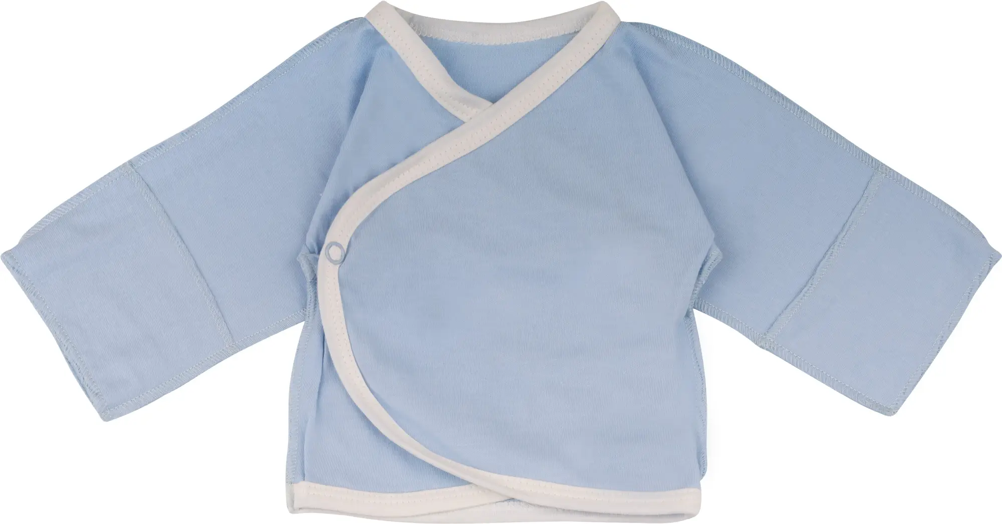 Распашонка Фабрика Бамбук Кимоно пенье голубой, молочный 50