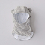 Шапка-шлем KiDi Звездочки с ушками, демисезонная, серый от 0 до 3 месяцев