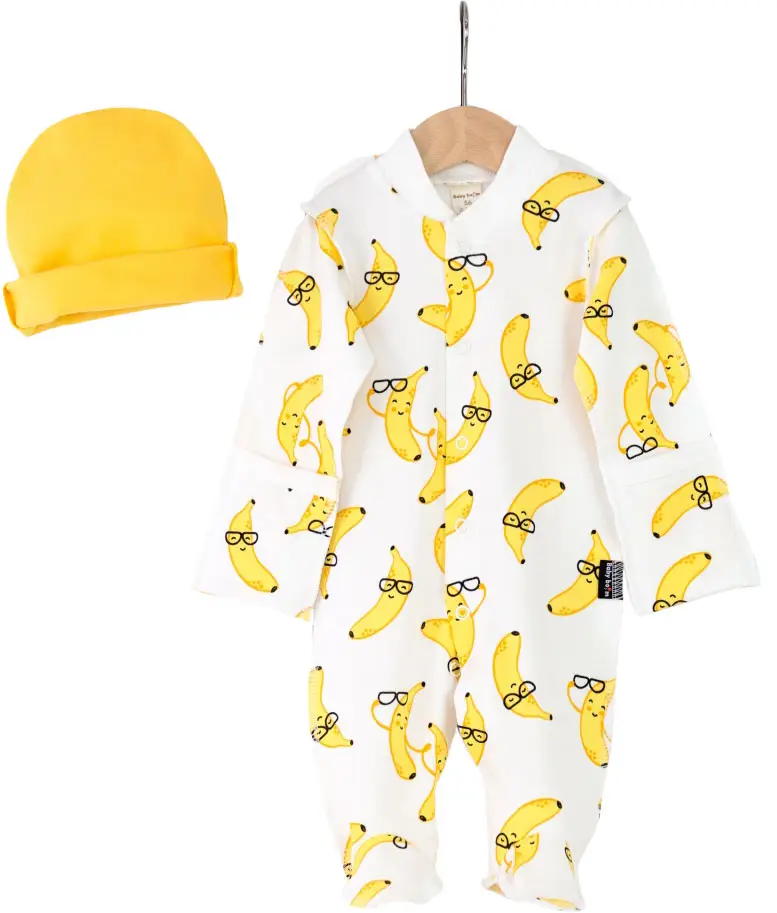Комплект Baby boom для новорожденных бананы в очках-жёлтый 62