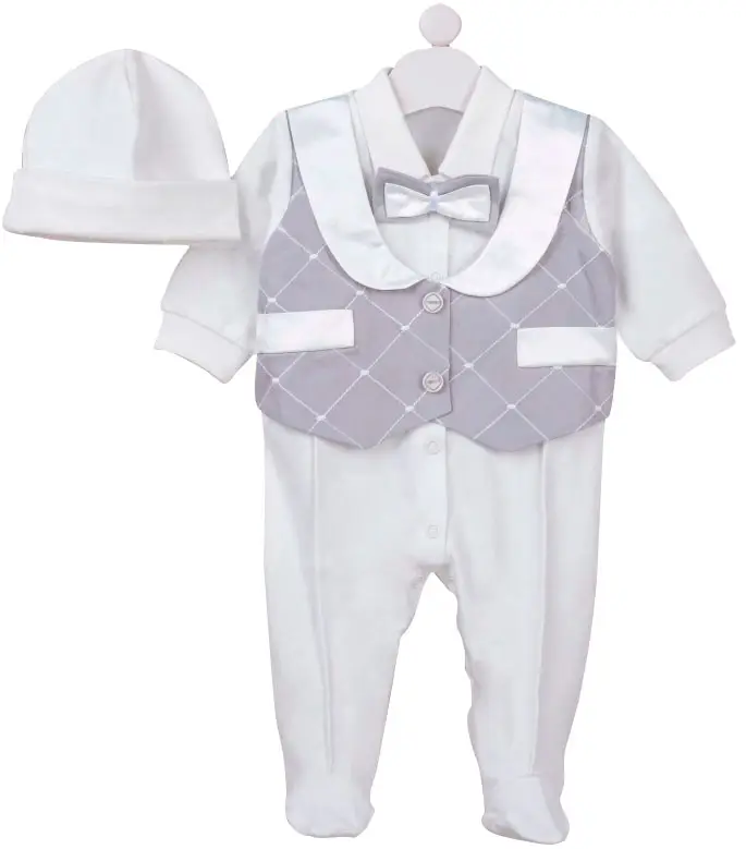 Комплект на выписку Наследник Выжанова 2 предмета 56-36 серый-экрю