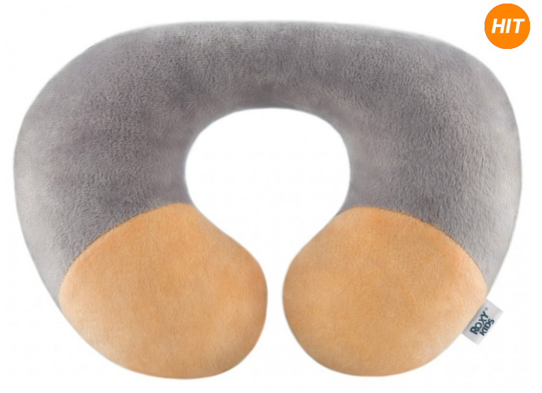 Фотография товара Подушка дорожная "рогалик" с 3-х лет, серая