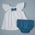 Фотография товара Рубашечка с крылышками и трусики Little Star белый, индиго 68