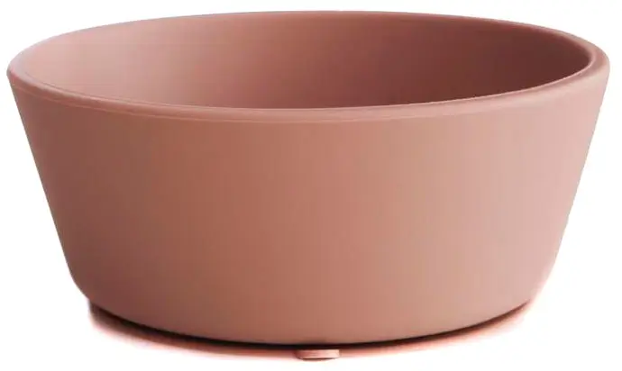 Силиконовая миска на присоске Mushie Blush