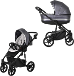 Фотография товара Коляска 2 в 1 Pituso Luna Luxury короб, прогулка, Кожа/Silver Dark Grey