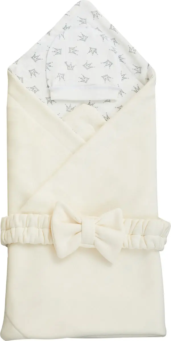 Комплект на выписку Luxury Baby футер с трикотажем 6 предметов, бежевый, р. 56-62, молочный