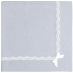 Фотография товара Плед с кружевом и бантиком Miacompamy голубой