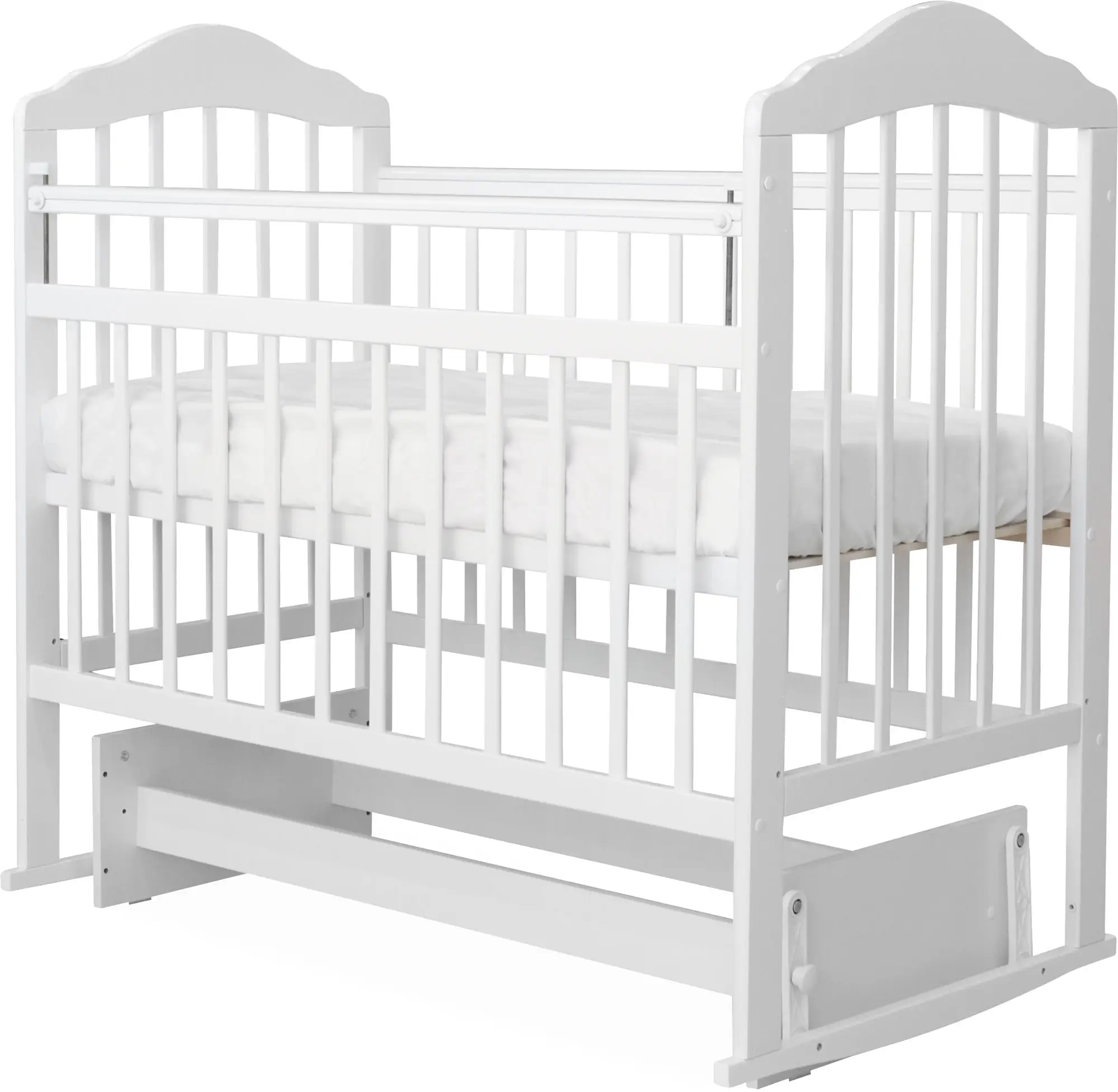 Кроватка Loona Iris с универсальным маятником, белая