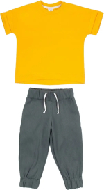 Фотография товара Костюм детский Amarobaby Jump, желтый/серый, размер 92-98