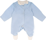 Фотография товара Комбинезон стойка Фабрика Бамбук голубой, молочный 56