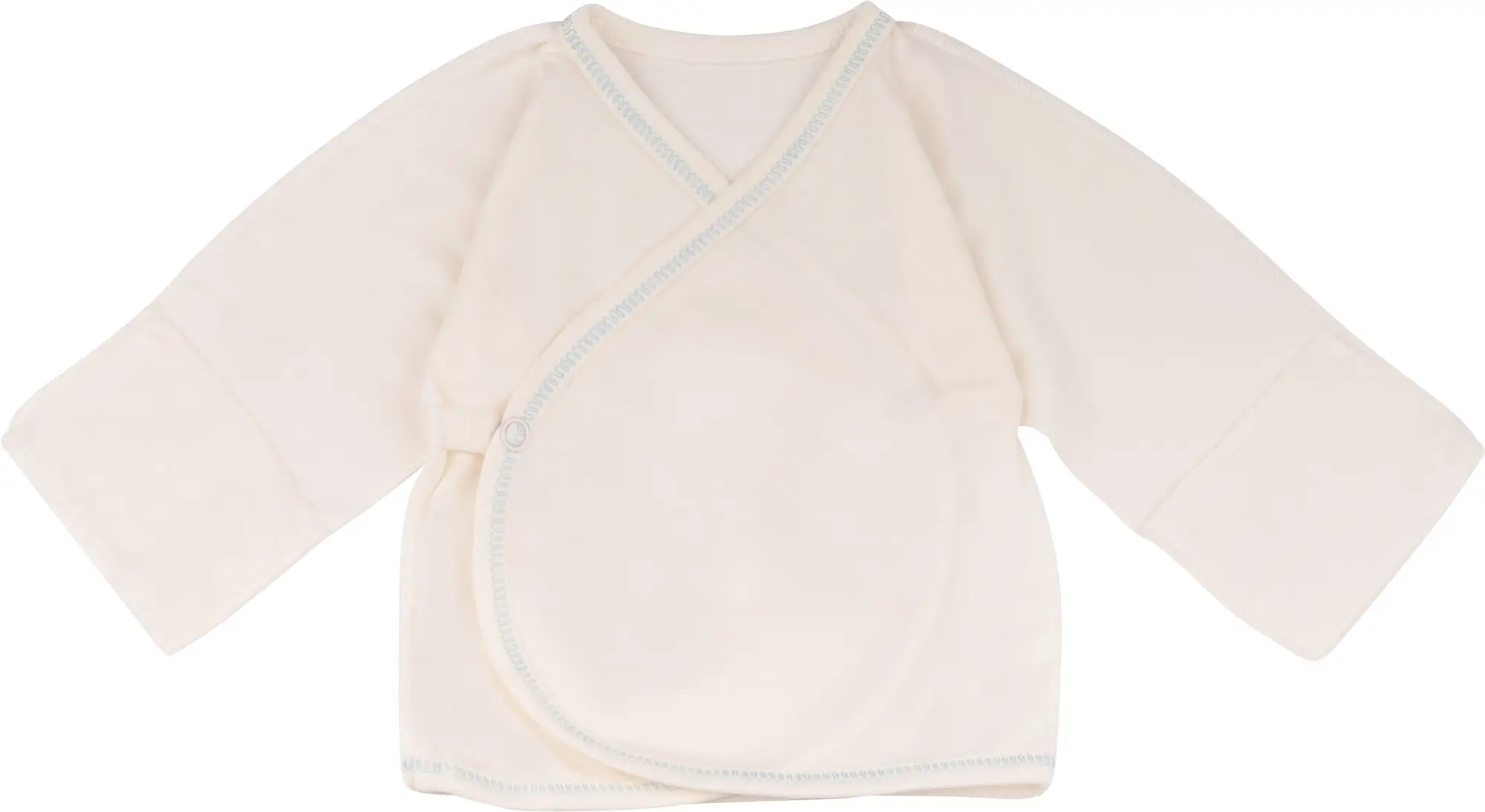 Распашонка Фабрика Бамбук Кимоно пенье молочный, голубой 68