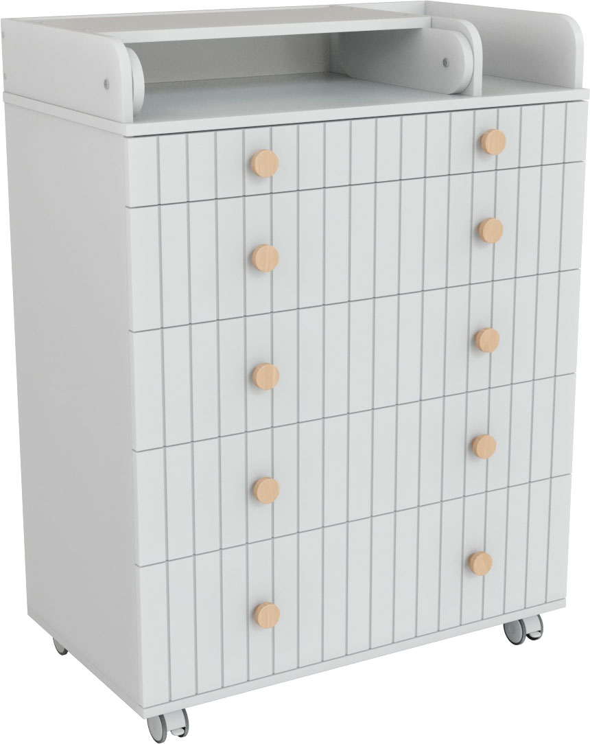 Комод LUNNA CHARM 800/5 МДФ цвет белый