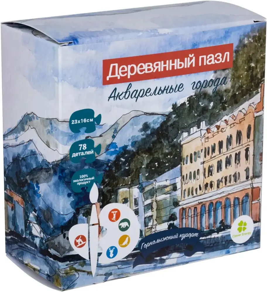 Деревянный пазл Горнолыжный курорт от Clever Energy, 5240