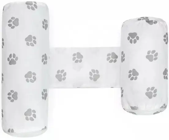 Подушка (валик-позиционер для боковой поддержки) Amarobaby Nature Anatomy с лузгой гречихи Лапки серые