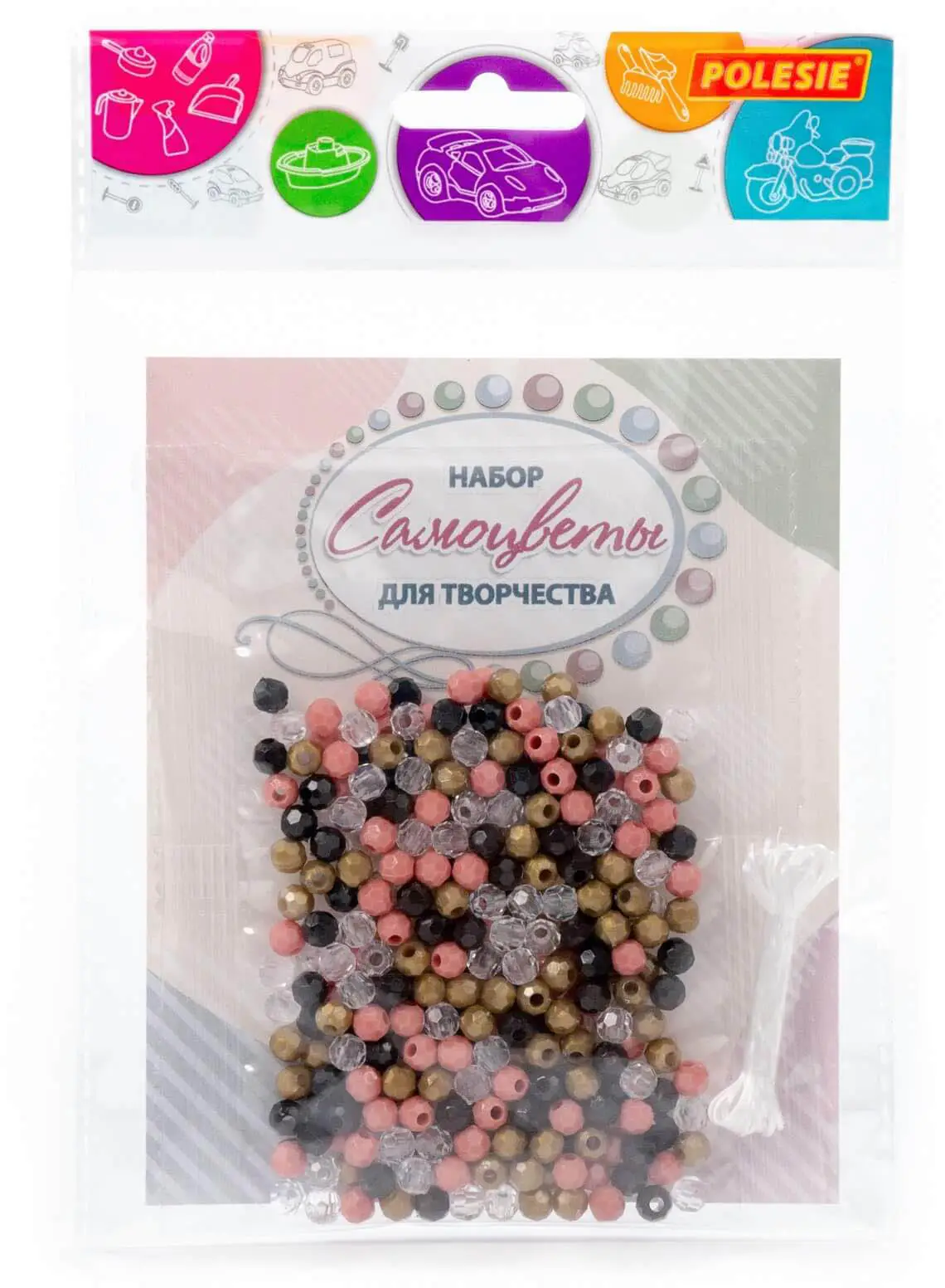 Набор для детского творчества из бусин, Полесье "Самоцветы", 320 элементов