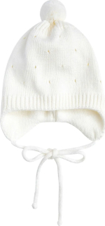 Фотография товара Шапка детская вязаная Amarobaby Pure Love Cutie, молочный, демисезонная, р.38-40