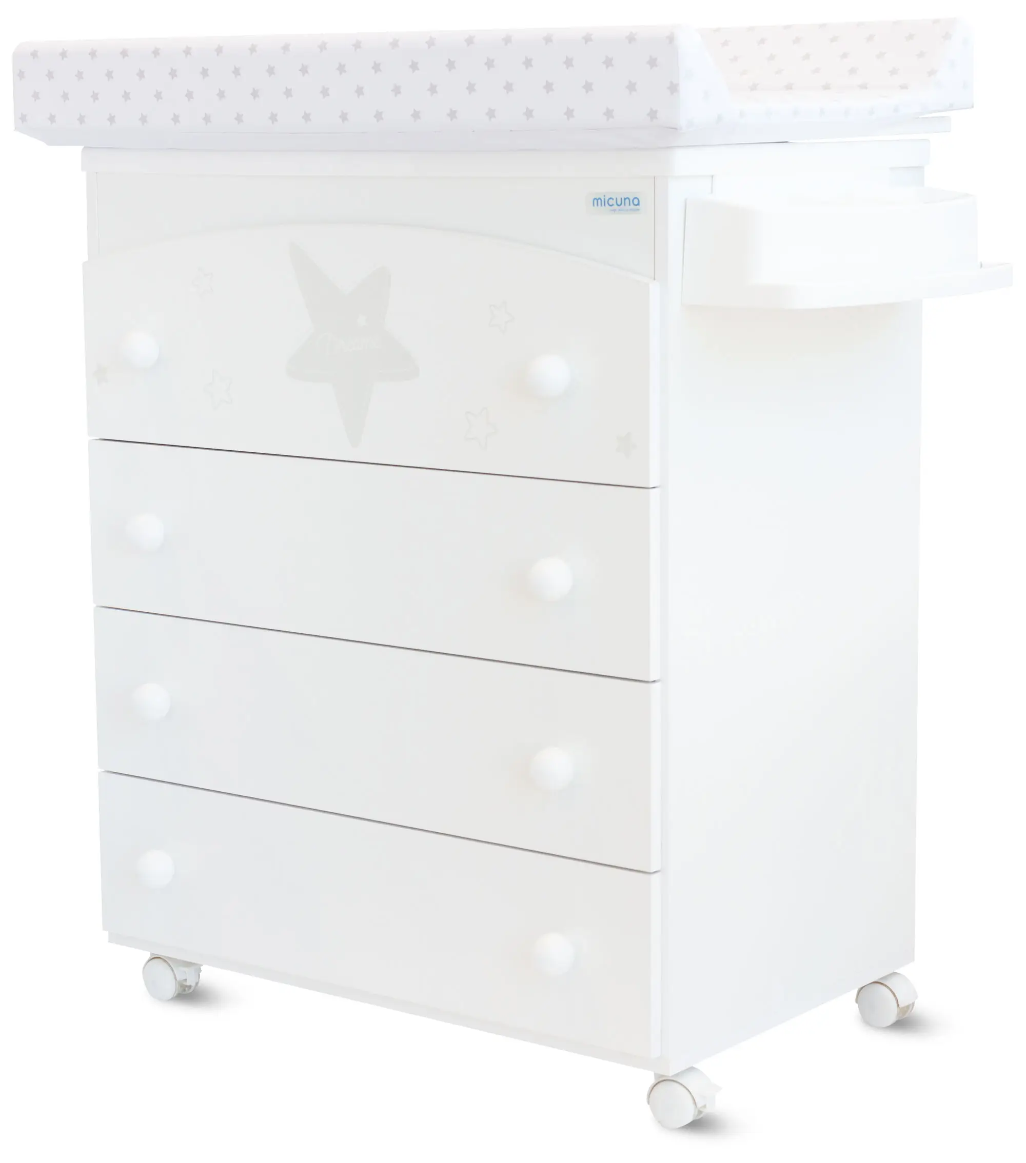 Пеленальный комод Micuna Estela White/Grey Stars
