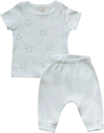 Фотография товара Комплект для малыша из 2-х предметов. Футболка и штанишки, белый, размер 74