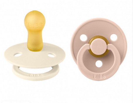 Фотография товара Набор пустышек латексных BIBS Couture, 2 шт. - Ivory/Blush, 6+ мес.