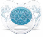 Пустышка с силиконовой физиологической соской Suavinex Haute Сouture (0-4 мес) голубой