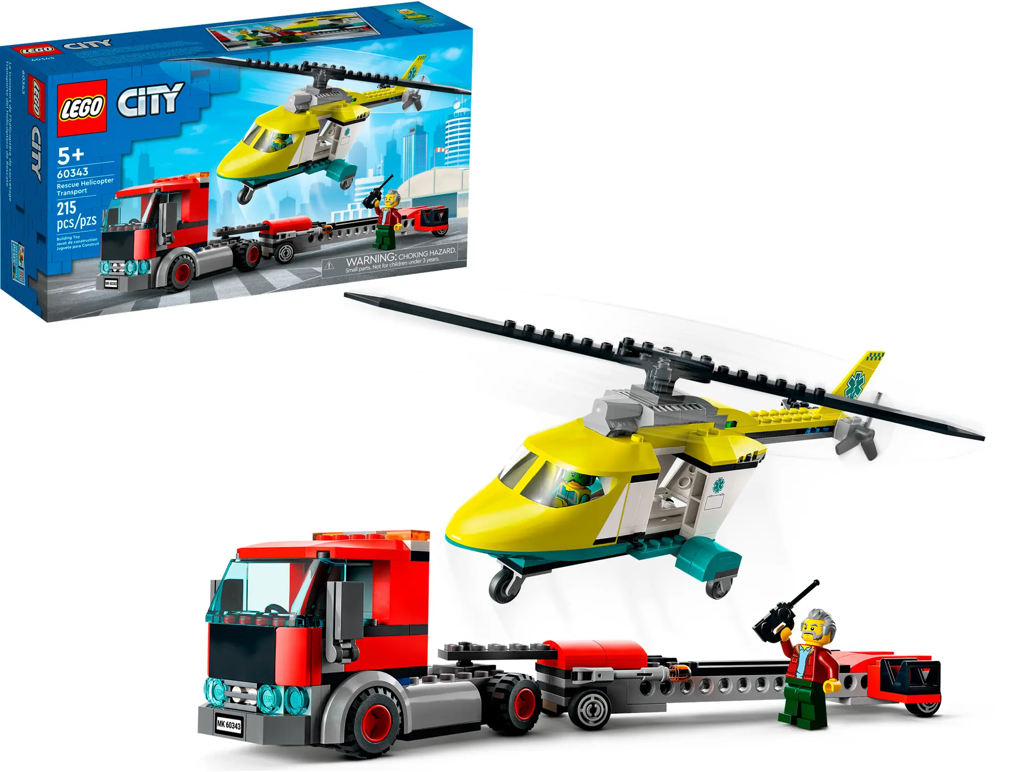 Конструктор Lego City 60343 Грузовик для спасательного вертолёта