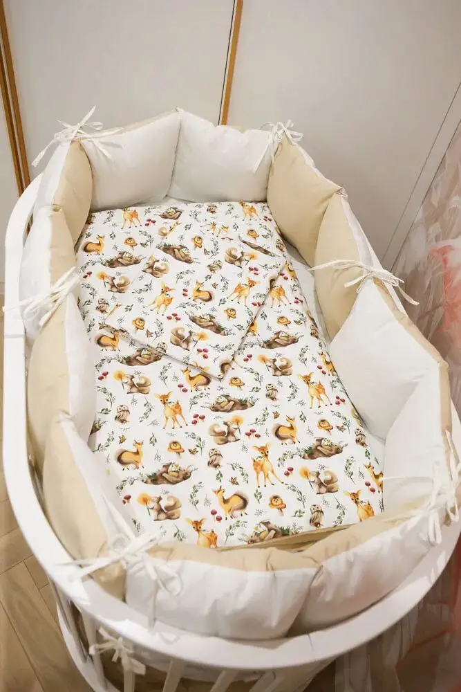 Комплект Peppy в кроватку с универсальными бортиками Doppio капучино