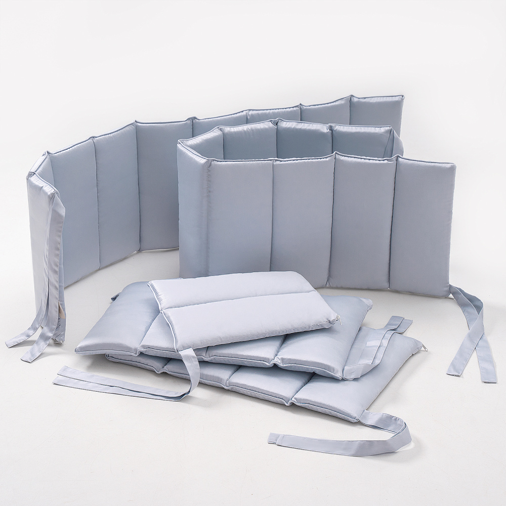 Защита для детской кроватки (фенс-бортик) "Sateen Collection" (Голубой), т.з.Perina