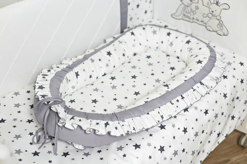 Подушка-гнездышко Lappetti Звездочёт серый 4061