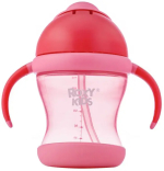 Фотография товара Поильник-непроливайка Roxy-Kids с трубочкой, цвет розовый